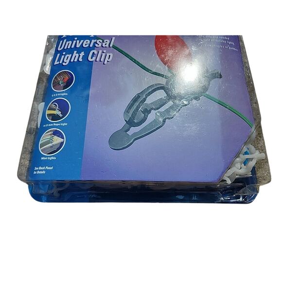 Gemmy 100 Universal Holiday Light Clips White Shingle/Gutter - Picture 8 of 11